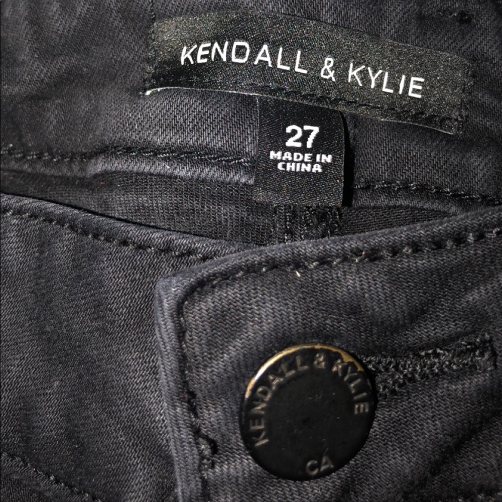 Black Kendall and Kylie high-rise shorts